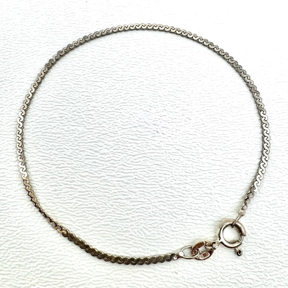 🟢5/$20 Dainty Sterling Silver Chain Bracelet Cute Thin Delicate 7” Length .925